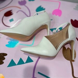 NWOB Rachel Zoe White Leather Skylar Heels in Dust Bag Size 7